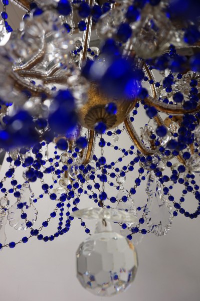 Vintage-kobalt-blauwe-Murano-glas-kristallen-kroonluchter-kralen-chandelier-beaded